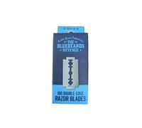 The Bluebeards Revenge Men's Stainless Steel Double Edge Razor Blades Safety Razors Pack of 100 in White