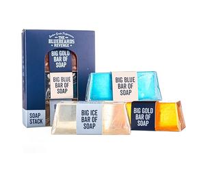 The Bluebeards Revenge, Soap Stack Gift Set For Men. A Vegan Soap For Men. All Skin Types Including Sensitive And Oily Skin. Includes Big Blue, Cuban Gold And Classic Ice Soap. 3 x 175g bars.