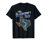 The Bluebonnet State Floral Texas Map TX US States for Texan T-Shirt