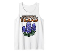 The Bluebonnet State Floral Texas Map TX US States for Texan Tank Top