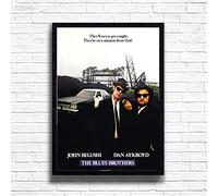 The Blues Brothers, 80s Movie Print Vintage Nostalgic Film Poster, A4 and A3 Size Frame Options, Great Home, Pub, Café, Bar Decoration Wall Art Print, House gift for movie lovers (A3 Framed (Black))