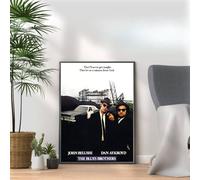 The Blues Brothers, 80s Movie Print Vintage Nostalgic Film Poster, A4 and A3 Size Frame Options, Great Home, Pub, Café, Bar Decoration Wall Art Print, House gift for movie lovers (A3 Print Only)