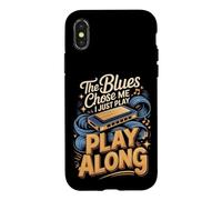 The Blues Chose Me I Just Play Along Harmonica Case for iPhone X/XS