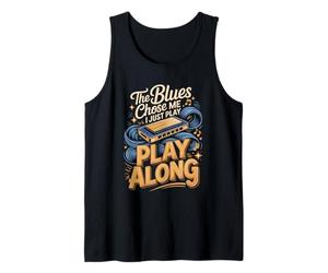 The Blues Chose Me I Just Play Along Harmonica Tank Top