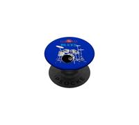 The Blues Music Drummer PopSockets Adhesive PopGrip
