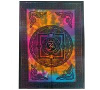 The Bo Tree Cotton Wall Hanging Ancient Art Craft Bright Colourful Tapestry 112x78cm (Sacred OM)