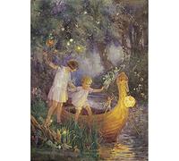 The Boat to Fairyland, Margaret Tarrant - Medici Print