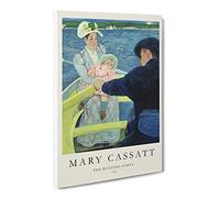 The Boating Party By Mary Cassatt Canvas Print | Gallery Wrapped 30mm Frame Wall Art | 20x14 inches | Ready to Hang | Impressionist Picture | Living Room Bedroom Lounge Office