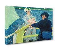 The Boating Party By Mary Cassatt Canvas Print | Gallery Wrapped 30mm Frame Wall Art | 30x20 inches | Ready to Hang | Impressionist Picture | Living Room Bedroom Lounge Office