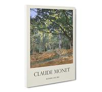 The Bodmer Oak Tree By Claude Monet Canvas Print | Gallery Wrapped 30mm Frame Wall Art | 24x16 inches | Ready to Hang | Impressionist Landscape Picture | Living Room Bedroom Lounge Office