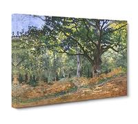 The Bodmer Oak Tree By Claude Monet Classic Painting Canvas Wall Art Print Ready to Hang, Framed Picture for Living Room Bedroom Home Office Décor, 20x14 Inch (50x35 cm)