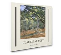 The Bodmer Oak Tree By Claude Monet Exhibition Museum Classic Painting Canvas Wall Art Print Ready to Hang, Framed Picture for Living Room Bedroom Home Office Décor, 20x20 Inch (50x50 cm)