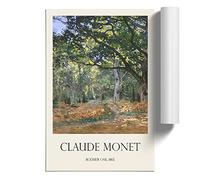 The Bodmer Oak Tree by Claude Monet | Unframed Wall Art Print | Ready to Frame Poster | Modern Home Decor Picture | Artwork for Living Room, Bedroom, Kitchen or Office | A3 (29.7x42 cm)