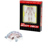 The Body Deck Transparent Playing Cards, 3D Human Anatomy Design, 54 Educational Skeleton Cards, Waterproof