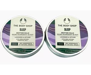 The Body Shop 2 Sleep Bedtime Balm Cream 30g Set Lavender Essential Oils Vegan