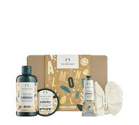 The Body Shop Almond Milk & Honey Gift Set - Skin Care Set with Shower Cream, Body Yogurt, Hand Balm & Sponge - Vegan, for Sensitive Skin