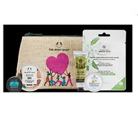 The Body Shop Best 6 PC Mini Set shea Butter camomile youth sheet mask hemp hand charcoal TRAVEL Bag