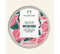 THE BODY SHOP BRITISH ROSE BODY BUTTER BIG 200ML TUB 96HOUR NOURISHING MOISTURE