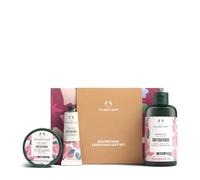 The Body Shop British Rose Essentials Gift Set (Shower Gel 250ml + Body Yogurt 200ml + Hand Cream 30ml), Floral Festive Trio with Rose Extract, Softening & Hydrating Body Care, Vegan