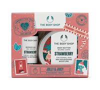 The Body Shop Jolly & Juicy Strawberry Treats Gift Set - Seriously Sweet and Refreshing Vegan Body Care Gift - 2 Items