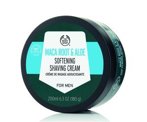 The Body Shop Maca Root & Aloe Softening Shaving Cream 200ml - 100% Vegan, Community Trade Aloe, Peruvian Maca - Moisturising - C-5028197809614