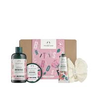 The body shop NOURISH & FLOURISH BRITISH ROSE GIFT BOX 4 Pieces with Shower Gel 250ml, Body Butter 50ml, Hand Cream 30ml and Bath Lily, Vegan