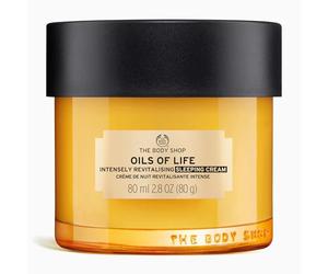 The Body Shop Oils of Life Sleeping Cream 80ml | Night Cream for Tired Looking, Dehydrated Skin, Moisturises, Revitalises and Nourishes Overnight, with Black Cumin