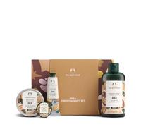 The Body Shop Shea Essentials Gift Set (Shower Cream 250ml + Body Butter 50ml + Lip Butter 10ml + Hand Balm 30ml), Nourishing Shea Butter Collection for Head-to-Toe Care, Vegan