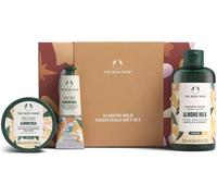 The Body Shop Almond Milk Essentials Gift Set (Shower Cream 250ml + Body Yogurt 200ml + Hand Balm 30ml), Soothing Christmas Trio with Almond Milk, Gentle Care for Dry & Sensitive Skin, Vegan