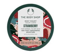 The Body Shop Strawberry Body Yogurt (1x 200ml), Fast-Absorbing Moisturiser for Dry Skin, Lightweight Lotion & Gel-Cream, 48H Hydrating Moisturiser, Cream for Normal to Dry Skin, Vegan