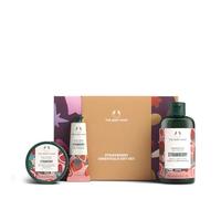 The Body Shop Strawberry Essentials Gift Set (Shower Gel 250ml + Body Yogurt 200ml + Hand Cream 30ml), Fruity Festive Trio with Juicy Strawberry Extract, Refreshing & Hydrating Skin Care, Vegan