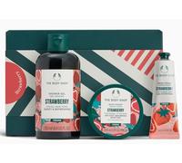 The Body Shop Strawberry Essentials Nourishing Skincare Gift Set, Shower Gel, Body Yogurt, Hand Balm, Vegan, Travel-Sized