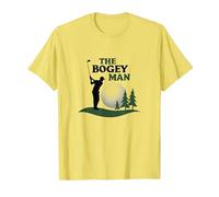The Bogey Man - Vintage Golf Humour Clothing T-Shirt, Men, Lemon, 3XL