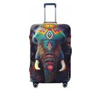 The Bohemian Elephant Datura Elastic Travel Luggage Cover Suitcase Protector, Print Suitcase Baggage Cover Anti-Scratch