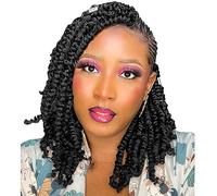 The BOHOBABE Crochet Passion Twist Hair Pretwisted 10 Inch Short Pre-Looped Passion Twist Crochet Braiding Hair 8 Packs (2#)