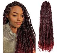 The BOHOBABE Long Pre-Twisted Passion Twist Crochet Hair 30 Inch Pre-Looped Long Crochet Passion Twist Braiding Hair 8 Packs Soft Bohemian Twists (T118)