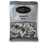 The Boiled Sweet Company® Army and Navy 1kg - Traditional Boiled Sweets - Individually Wrapped Liquorice Lozenges - 1 Kilo Bulk bag - Perfect Boiled Sweets Gift