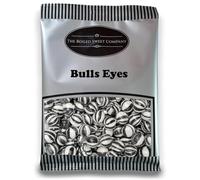 The Boiled Sweet Company® Bulls Eyes 1kg - Traditional Peppermint Flavour Boiled Sweets - Black and White Striped - Bulk 1 Kilo Bag - Great Gift Idea - Pick and Mix Boiled Sweets Share Size Bags