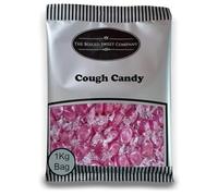 The Boiled Sweet Company® Cough Candy 1kg - Traditional Individually Wrapped Boiled Sweets - Warming Herbal Flavour Throat Drops - Bulk 1 Kilo Bag - Pick and Mix Sweets Share Size Bags