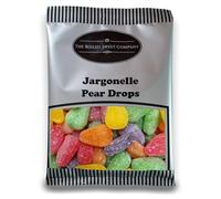 The Boiled Sweet Company® Jargonelle Pear Drops Sugar Coated 1Kg - Traditional Sugar Coated Boiled Sweets - Large Size Pear Drops - Bulk 1 Kilo Bag - Pick and Mix Share Size Bags