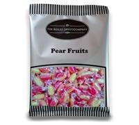 The Boiled Sweet Company® Pear Fruits 1Kg - Traditional Wrapped Pear Flavour Hard Boiled Sweets - Bright Pink and Yellow in Colour - Bulk 1 Kilo Bag - Retro British Pick and Mix