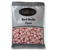 The Boiled Sweet Company® Red Bulls Eyes 1Kg - Traditonal Fruity Boiled Sweets - Colourful Red and White Striped Raspberry Flavour Hard Boiled Sweets - Bulk 1 Kilo Bag - Pick and Mix Share Size Bag