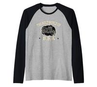 The Bold World of BSA Motorcycles Retro Raglan Baseball Tee