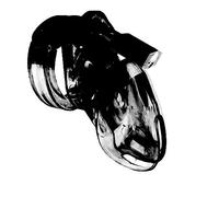 The Bondage Locker Polycarbonate Belt Shorter Cage Chastity Device, Black