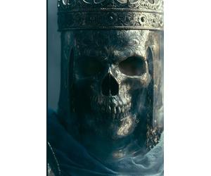 The Bone Crown Grimoire - A Dark Fantasy Death-King's Tome: Skull-Helm Crowned Lich Sovereign Cover with Filigreed Bronze & Slate Blue Mantle, 150 ... - Gothic Notebook for Dark Fantasy Readers