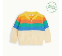 The Bonnie Mob Barnacle - Rainbow Stripe Cardigan - 0-6 months - Rainbow - 100% Gots Organic Cotton
