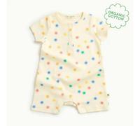 The Bonnie Mob Dinky - Rainbow Sunshine Short Sleeve Playsuit - 3-6 months - Rainbow - 100% Organic Cotton