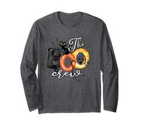The Boo Crew Halloween Cat Design Long Sleeve T-Shirt