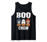 The Boo Crew Halloween Matching Cute Cat Witch Ghost Pumpkin Tank Top