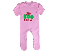 The Boo Crew Halloween Statement Baby Romper Jumpsuit with feet, 0-3 Months, Pastel Pink